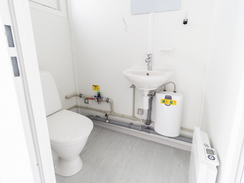 Stålmodul 20fot med WC och pentry Svart - Bild 7