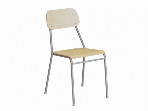 Stol björk/alu
