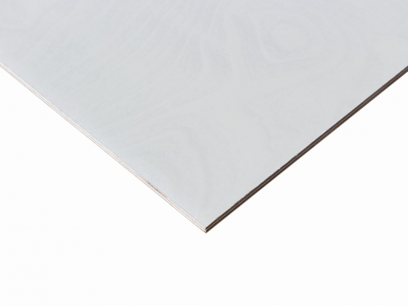 Väggskiva - Björkplywood Vitpigmenterad