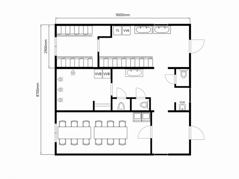 Arbetsbod / Personalbod / Manskapsbod - Bild 4