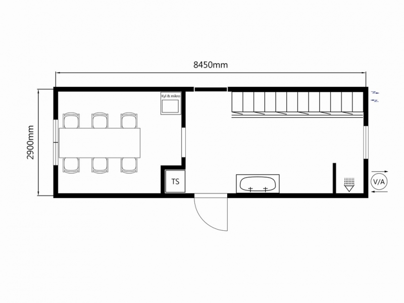 Beg. 6-mans personalbod med dusch - Bild 8