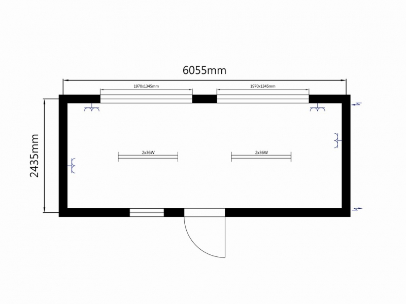 Kontorsmodul 20fot Blå Special - Bild 7