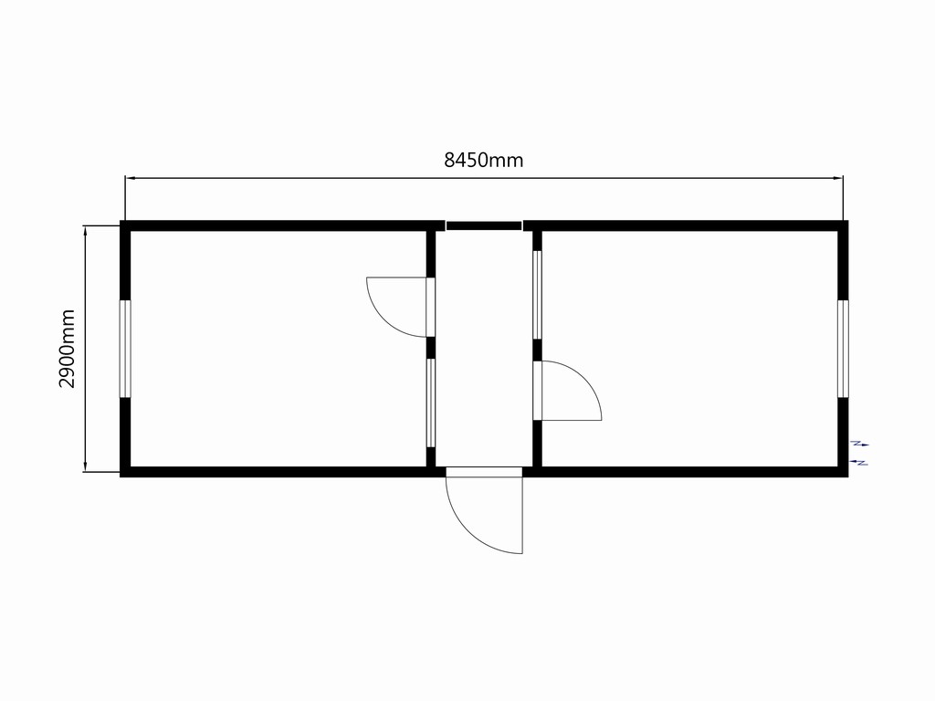 Nytillverkad kontorsbod med två rum - Bild 10