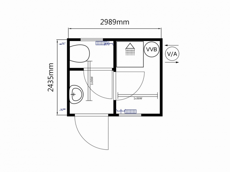 WC/Duschbod 10fot SA10 Grå - Bild 8
