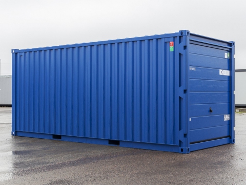 Förrådscontainer med garageport 20fot
