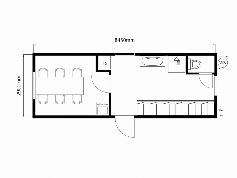 Beg. 6-mans personalbod med WC och dusch - Bild 11