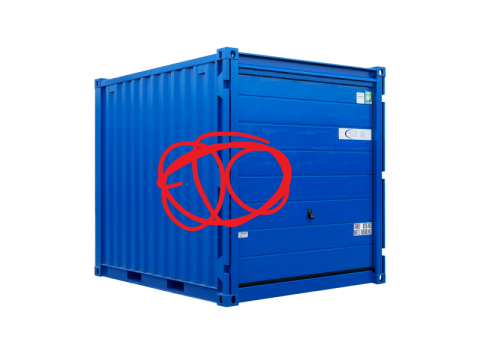 Förrådscontainer med garageport 10fot F